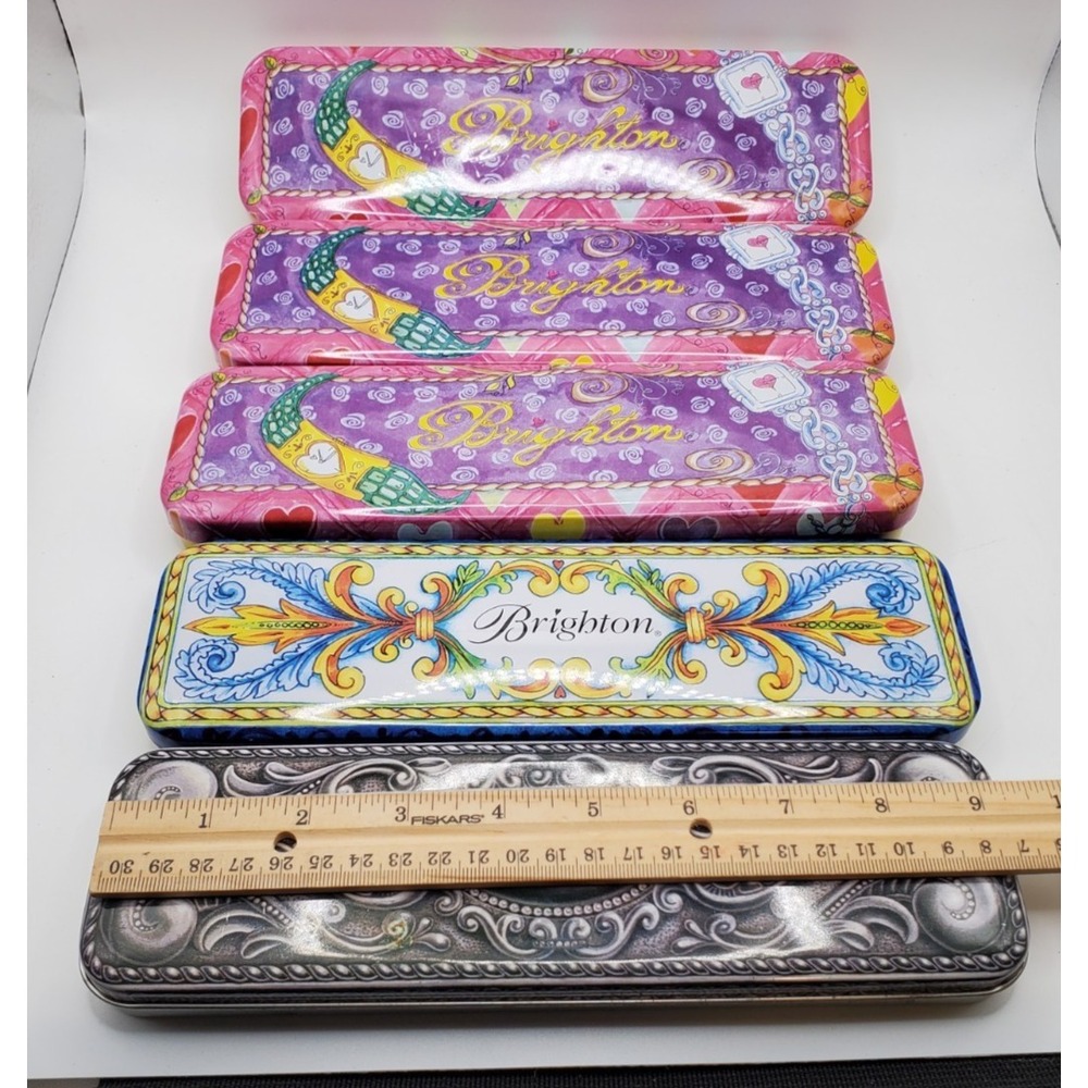 Empty Brighton Watch Tins Gift Boxes Container Rectangle Lot of 5